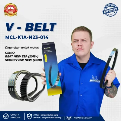 VANBELT MICHELIN BEAT DELUXE K1A GENIO SCOOPY BEAT 2020-2025 ORIGINAL GARANSI 6 BULAN