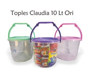 12 set Toples 10 liter Bening Claudia / tolpes hajatan / toples sembako / toples bagi bagi acara (CLAUDIA 10 LT BENING)