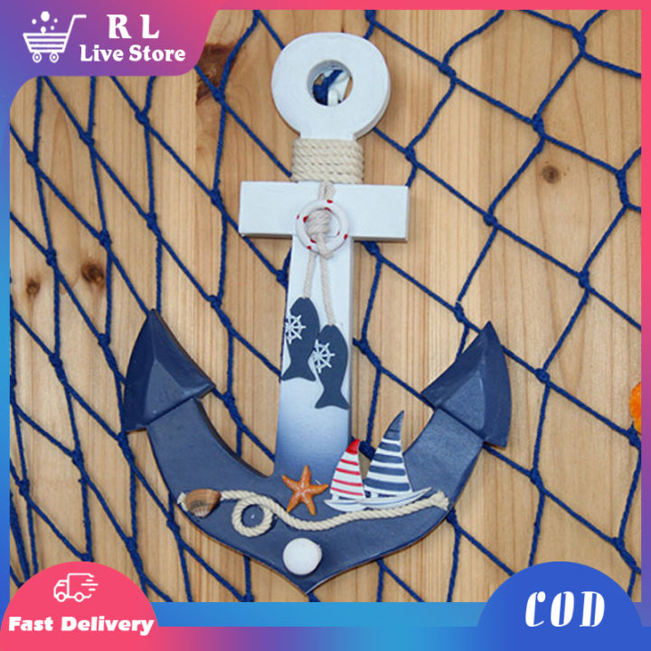 Nautical Theme Anchor Wall Hanging Hook Nautical Wooden Anchor