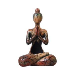 ROBERTA Resin Meditation Sculpture Abstract Decorative Tabletop Ornament Art Piece Sitting Woman Zen Candle Holder Home Living Room