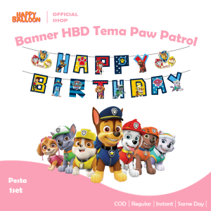 Bunting Flag Paw Patrol / Banner Ulang Tahun Paw Patrol