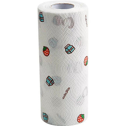 Cuộn giấy lau đa năng bằng khăn lau bếp vải in hình không dệt-Khăn giấy lau nhà bếp có thể tái sử dụng (40 Tờ)