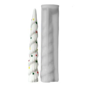 Pillar Silicone Mold Christmas Tree Shape Silicones Mould Heat Resistant For Making Soap Home Decoration