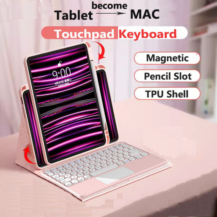 SAMSUNG GALAXY TAB S6 LITE P615 P619 720 ROTATING CASE KEYBOARD