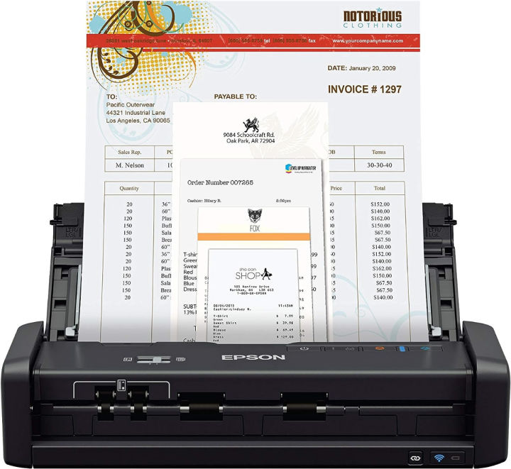 Epson ES300WR Wireless Color Portable Duplex Document Scanner