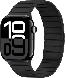 Tasikar Magnetic Bands Compatible with Watch 42mm(Series 11/Series 10) 41mm 40mm 38mm Soft Silicone Replacement Loop Wristband for iWatch SE Series 11 10 9 8 7 6 5 4 3 Black