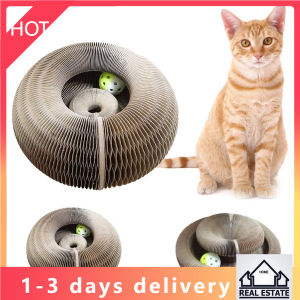 Magic Organ Cat Scratch Board Cat Toy with Bell Cat Grinding Claw Cat Climbing Frame Cat Scratch Toy Cat Scratcher Lounge Bed