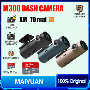 70mai M300 Dashcam Car Recorder 3MP 1296P 140 FOV WDR App&Voice Control Parking Mode Emergency Recording/Loop Recording Dash Camera With 32G/64G/128G TF Card