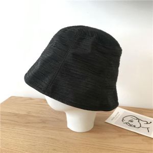 Mũ nón bucket vải xô xếp ly mùa hè cho người lớn phong cách Nhật Bản Ulzzang Vintage mẫu mới 2023