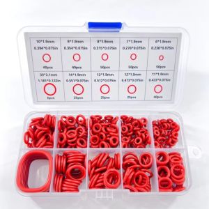 XUANY Heat-Resistant Silicone O-Ring Set Oil-Resistant High-temperature Resistant O-Ring Seal Set 10 Sizes Different Size O-Ring Combo Pack Automotive Repair