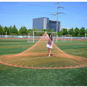 Ready to Use 8M Diameter Hand Cast Fishing Net Wide Coverage Easy Throw Cast Net River Lake Sea Fishing