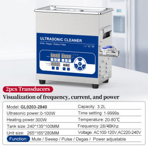 Granbo 3.2L Digital Ultrasonic Cleaner for Laboratory Medical Hospital Multifunctional Cleaning Machine With Timer Heater Power