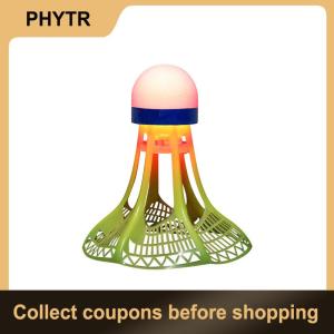 【PHYTR】 1pc Glow-In-The-Dark Windproof Badminton Shuttlecock Ball Wind Resistance Training Accessoires Night Outdoor Sport Supplies