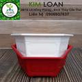 Combo 4 chậu nhựa lục giác truyền thống mini 21x8cm. 