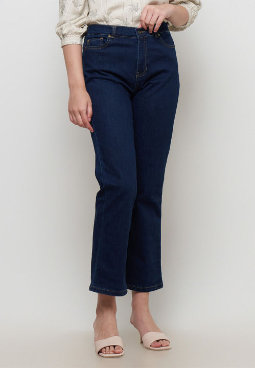 Geela Official - Dark Wash Cutbray Jeans 3303 (G.3303) - Jeans Wanita ...