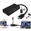 Micro USB to HDMI MHL dan Micro USB Female Adapter Kabel Konektor Penghubung Smartphone Hp Ke TV. 