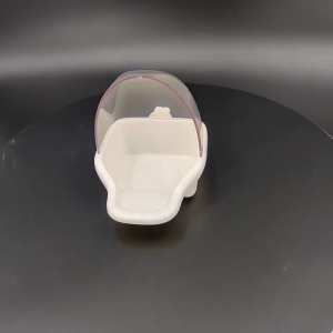 ที่ใส่นกแก้วพลาสติกไม่ยุ่งที่ให้อาหารนกในกรงป้องกันการกระเด็นติดตั้งได้ง่ายเปิดขนาดใหญ่