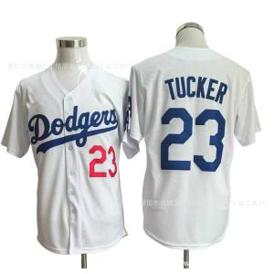 Embroidered jersey Los Angeles Dodgers sports baseball uniform white limited edition number 23 TUCKER