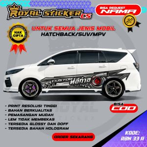 RBN 33- STIKER DECAL MOBIL INNOVA PAJERO AYLA CAMRY BRIO PANTHER