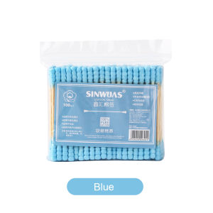 DreamBaby 100pcs/set cotton buds/cotton swabs pack baby thin cotton bud berwarna ganda-spiral ujung kapas