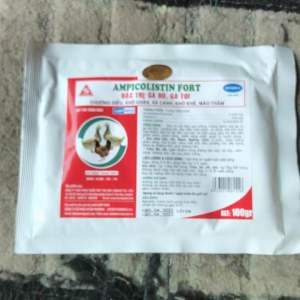 thuốc thú y AMPICOLISTIN FORT gói 100 g gà rù gà toi Freeship Tuấn