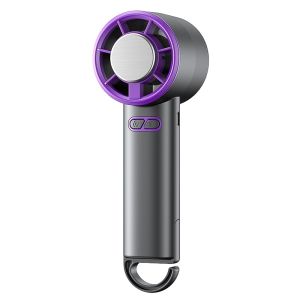 Handheld Fan with Semiconductor Cooling & Turbine Blade 3-Speed Wind Ice Compress Tech & Portable Hook Design