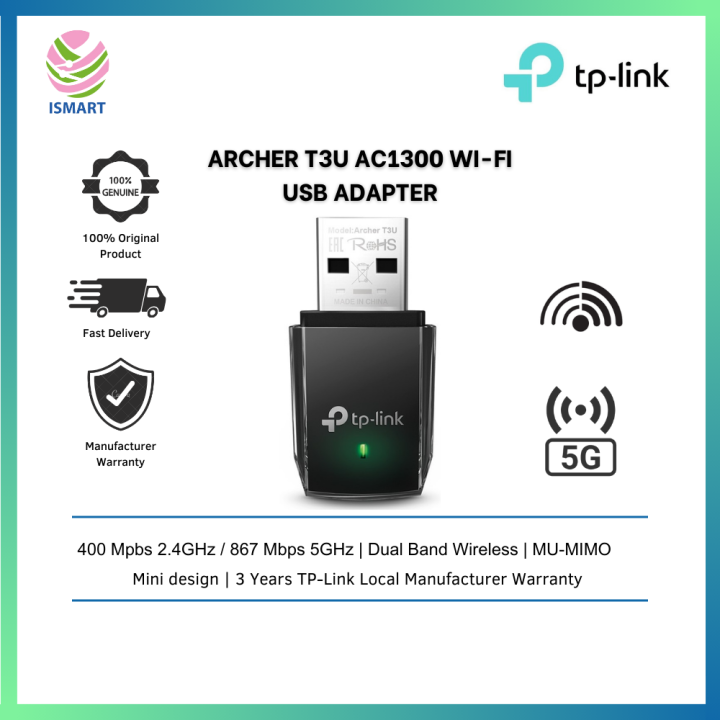 TP-LINK Archer T3U AC1300 Wi-Fi USB Adapter | Lazada