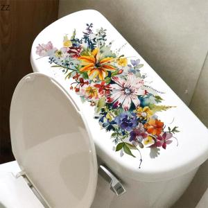 [3-day express delivery🔥🔥🔥] Toilet Sticker Flower Sticker Bathroom Self-adhesive Painting Waterproof Sticker Toilet Cover Bathroom Wall Sticker