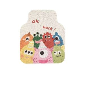 WildPioneer Universal Cartoon Car Floor Mats Premium Coil Anti Slip Washable Floor Liners
