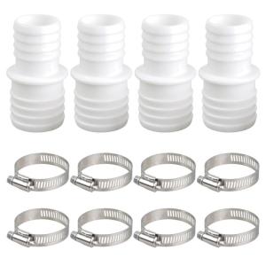 4Pcs Swimming Pool Nozzle Hose Connector 32 to 38mm Pool Hose Coupling Adapters with Clamp Easy to Installation
