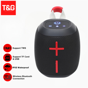 T&G TG-389 TWS Portable Wireless Subwoofer Big Audio Bluetooth V5.3 with RGB Flashing LED Light Effect & IPX5 Waterproof