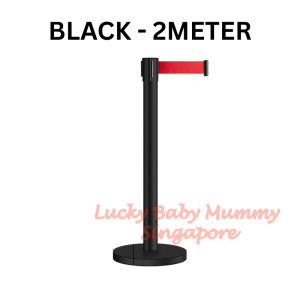 【DAILY ESSENTIAL】 Retractable Queue Pole 2 Meter Stainless Steel Crowd Control Barrier Post