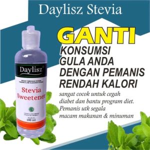 Daylisz Stevia Sweetener Pemanis Alami Untuk Batasi Gula / Gula Cair Stevia Pemanis Alami 100 250ML