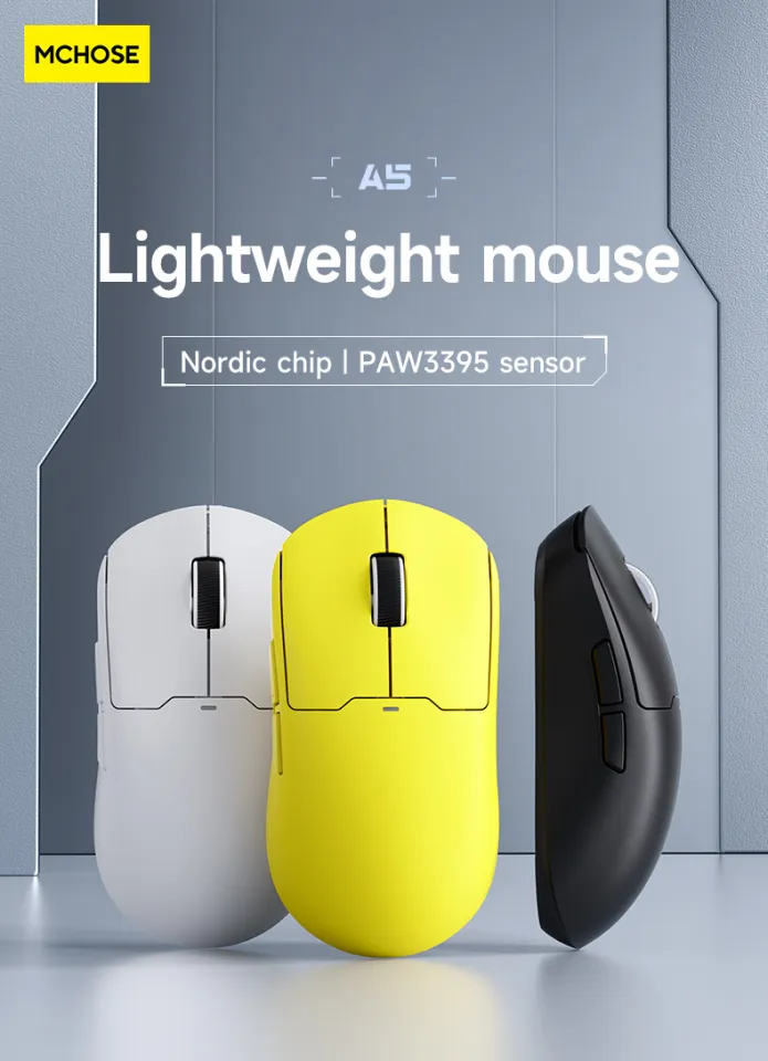 MC A5 Wireless Mouse Top-level PAW3395 Sensor Nordic chip 26000DPI 