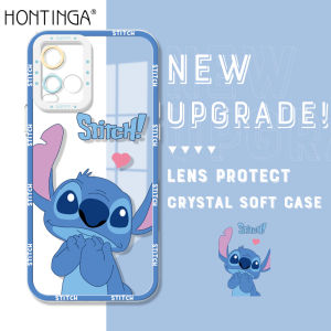 Hontinga Casing Case For Vivo Y21S Y21T Y21A Y21 2021 VIVO Y20I Y20S Y20S G Y20 SD Y20 2020 Case Transparent Clear Case Cartoon Stitch Soft Silicone Full Cover Camera Protection Rubber Cases Back Cover Phone Casing Softcase For Girls