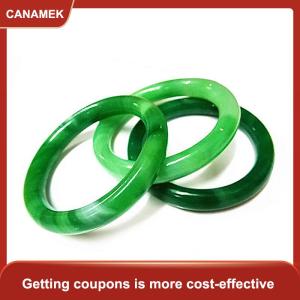 【CANAMEK 】 Imitation Jade Bracelet Green Womens Vintage Round Bracelet Ladies Jewelry Gift