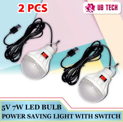 3PCS DC 5V USB LED Light Bulb with Switch Portable Energy Saving Emergency Night Light For Camping Hiking Lamps