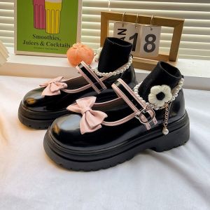 Versatile Bowknot Thick-Soled WomenS New Casual Fashion Round-Toe Shallow-Heel Shoes