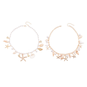 Vỏ thời trang mặt dây chuyền vòng cổ đính cườm Essential thanh lịch Phụ kiện Đính CườM Cổ hiện tại cho người phụ nữ cô gái