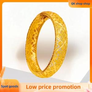 ✨QK shop✨ Women Charm Bracelet Bangle Hollow-out Flower Bangle For Middle East Vietnam Wedding Bridal Jewelry Gift