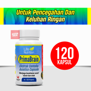PRIMA BRAIN Vitamin Otak Terbaik Anak Dewasa Nutrisi Otak Saraf Nafsu Makan Peningkat Daya Ingat Mencegah Pikun Memperbaiki Saraf Otak Kelelahan Pencernaan Imunitas BRAINTONIC