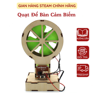 Mô Hình Lắp Ráp Quạt Cảm Biến Tự Bật Chạy Bằng Motor Sử Dụng Pin Đồ Chơi Giáo Dục Stem Bằng Gỗ