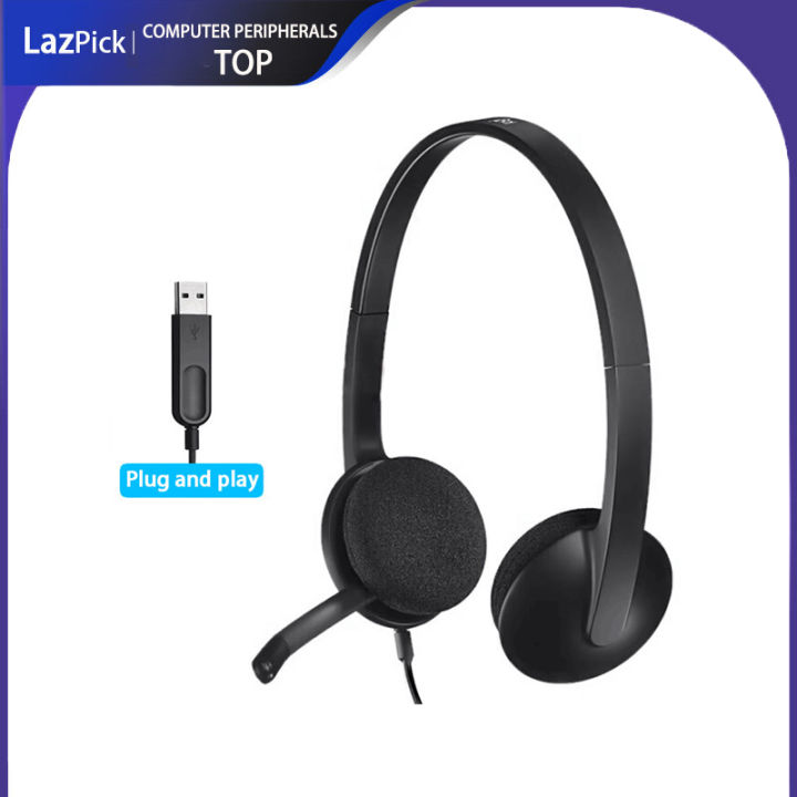 Earphones Usb Headset For Video Conferencing Logitech H340 Over