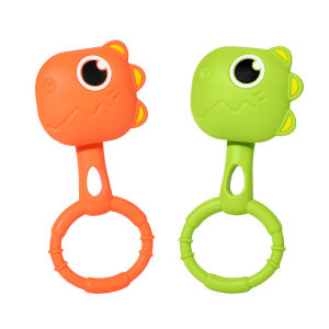 0-6 Months Old Baby Dinosaur Hand Bell Toy Can Be Gnawed And Bitten