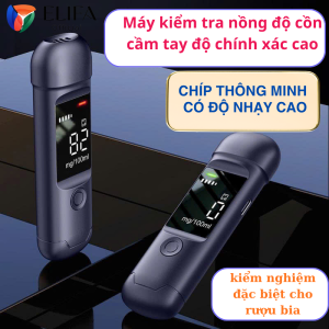 Máy đo nồng độ cồn cá nhân LCD mg/100 mL cảnh báo giao thông kiểu dáng nhỏ gọn đo nhanh không tiếp xúc thiết bị cá nhân tiện dụng
