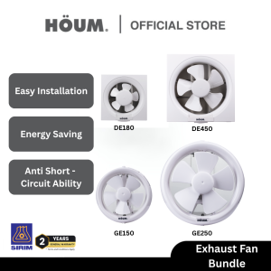 Mix and Match HOUM Exhaust Fan Bundle best for Kitchen Bathroom Office and Cafe