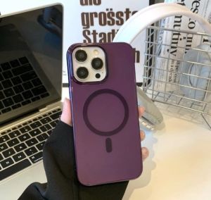 Cover Pelindung Gorilla M4Gsafe Warna Ceri Metalik untuk iPhone 11/12/13/14/15/Pro Max/16/Plus/16 Pro Max