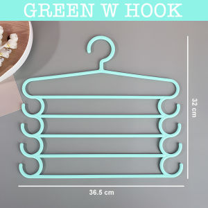 𝐉𝐈𝐌𝐀𝐓 𝐀𝐋𝐌𝐀𝐑𝐈 5 Layers Pants Towel Clothes Hanger Scarf Ties Wardrobe Rack Penyangkut Seluar 晾裤架