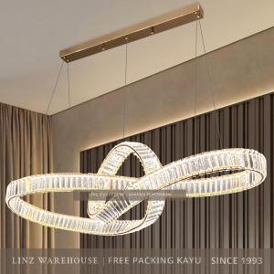 Lampu Gantung MODERN ISLAND CRYSTAL 3 COLOUR LED INFINTY pendant light