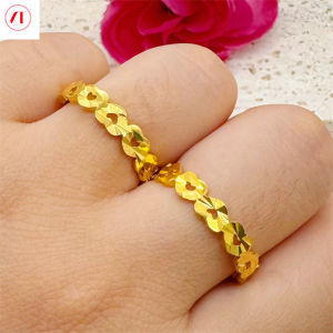 XT Jewellery Korea 24k Hollow Love Ring Couple 916 Original Gold Plated